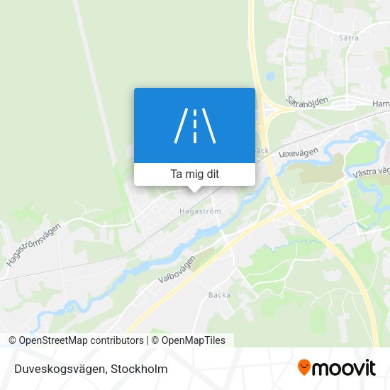 Duveskogsvägen karta