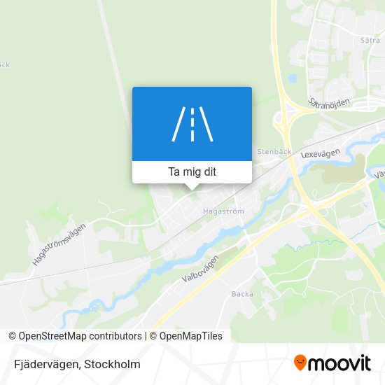 Fjädervägen karta