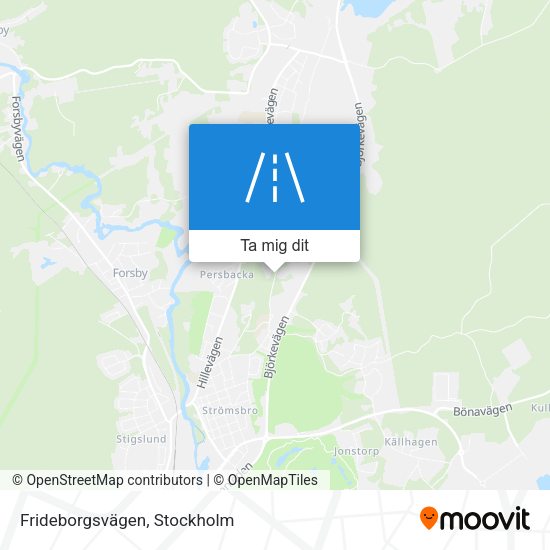 Frideborgsvägen karta
