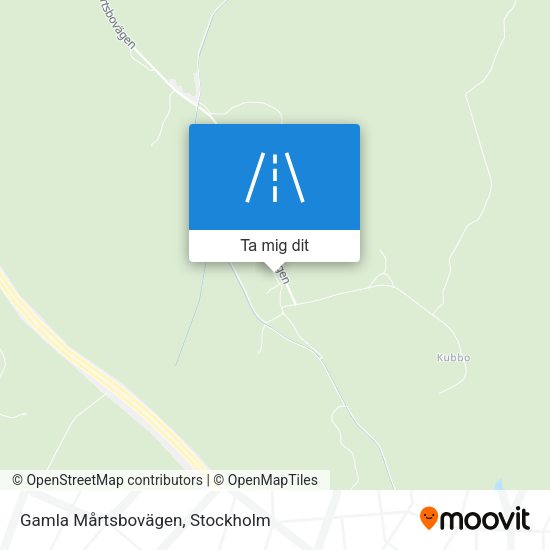 Gamla Mårtsbovägen karta