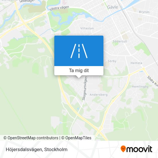 Höjersdalsvägen karta