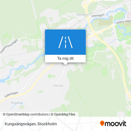 Kungsängsvägen karta