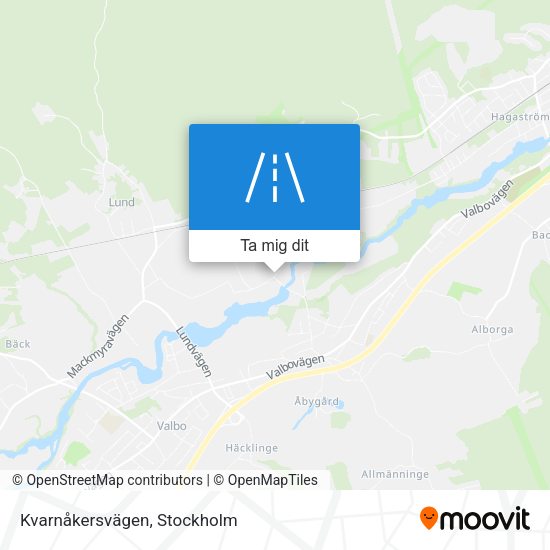 Kvarnåkersvägen karta