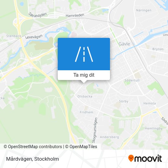 Mårdvägen karta