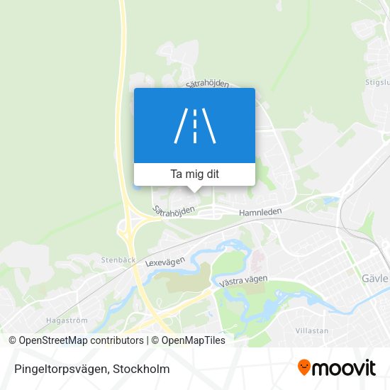Pingeltorpsvägen karta