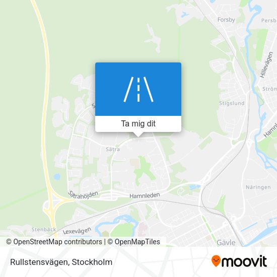 Rullstensvägen karta
