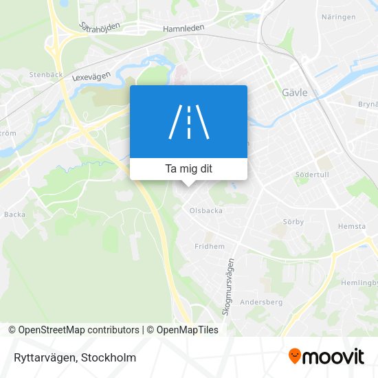 Ryttarvägen karta