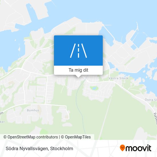 Södra Nyvallsvägen karta