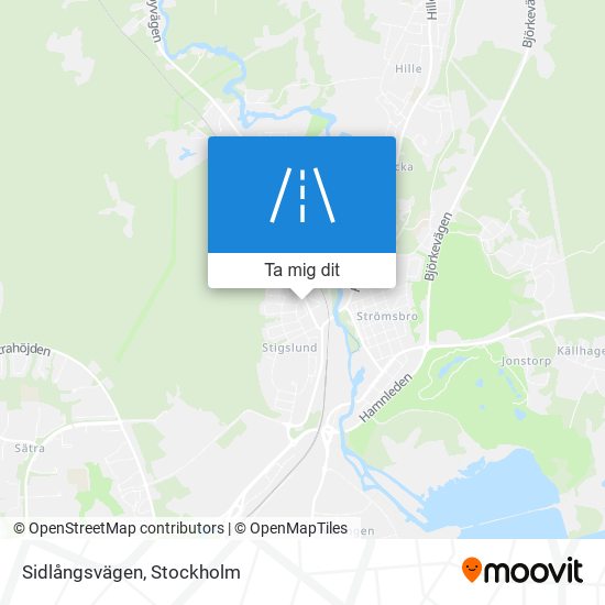 Sidlångsvägen karta