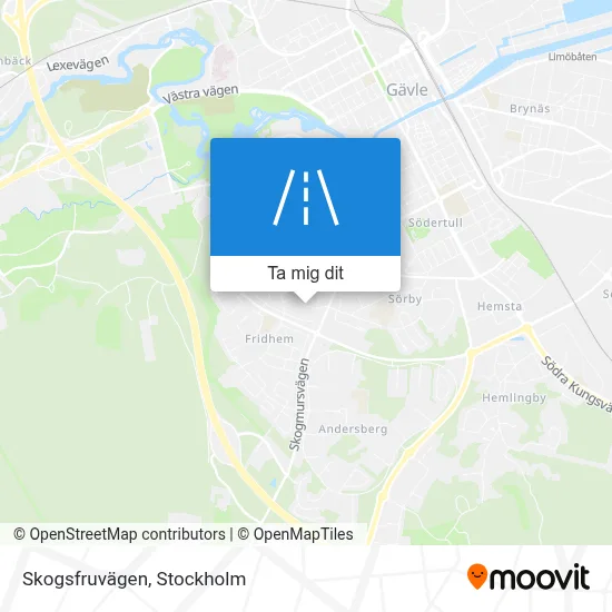 Skogsfruvägen karta
