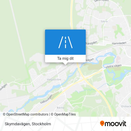 Skymdavägen karta