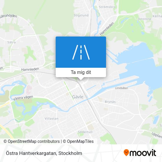 Östra Hantverkargatan karta