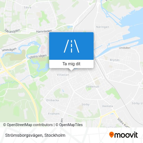 Strömsborgsvägen karta