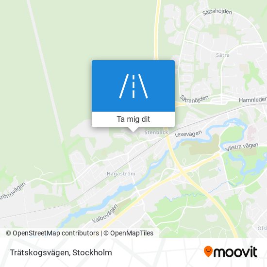 Trätskogsvägen karta