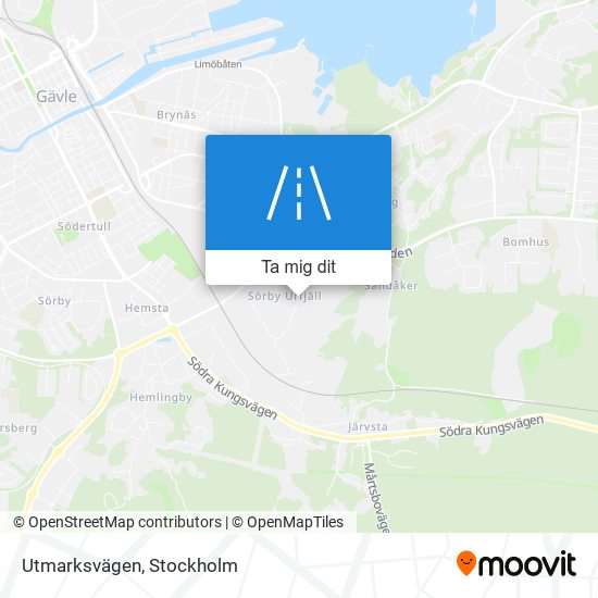 Utmarksvägen karta