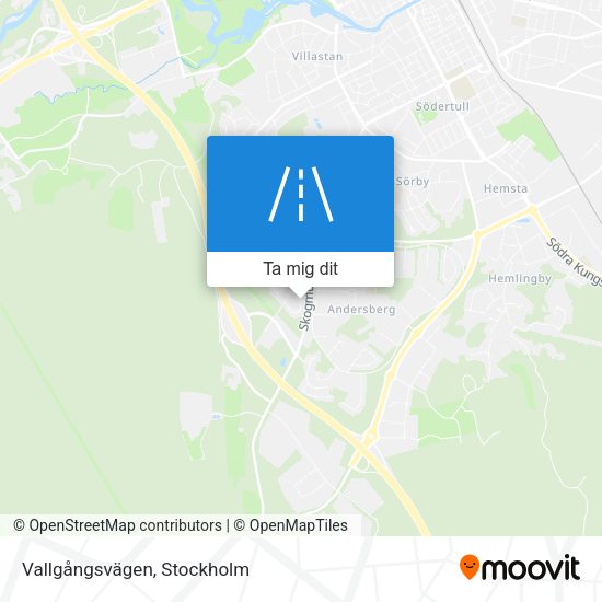 Vallgångsvägen karta