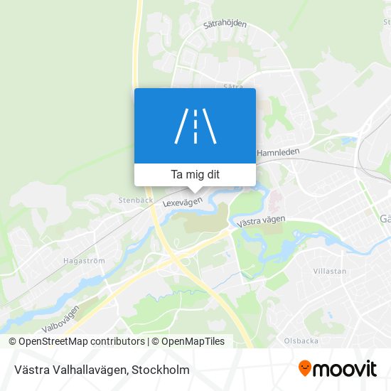 Västra Valhallavägen karta