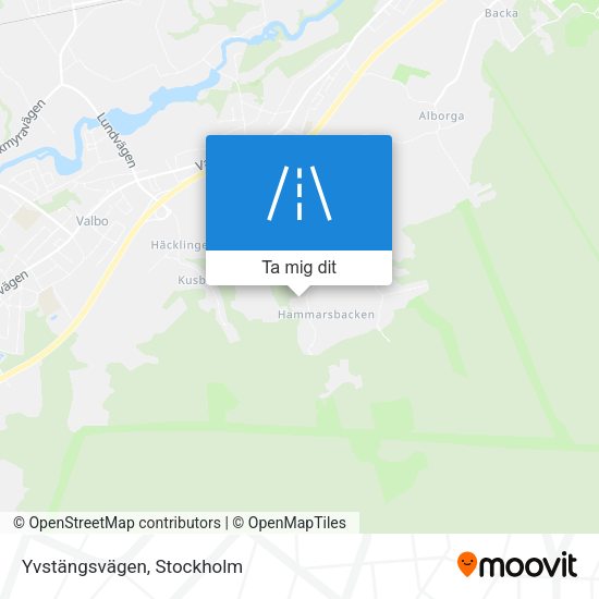 Yvstängsvägen karta