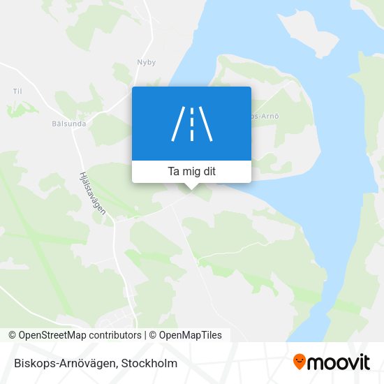 Biskops-Arnövägen karta