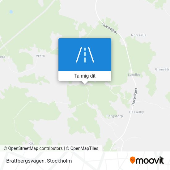 Brattbergsvägen karta