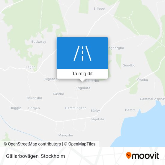 Gällarbovägen karta
