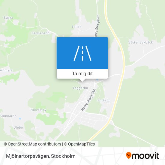 Mjölnartorpsvägen karta