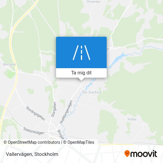 Vallervägen karta