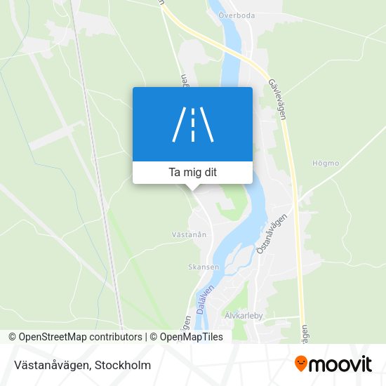 Västanåvägen karta