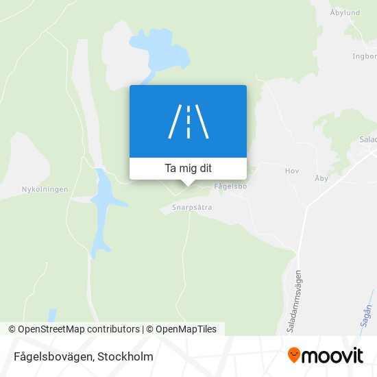 Fågelsbovägen karta