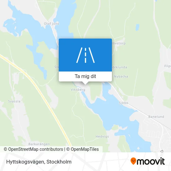 Hyttskogsvägen karta