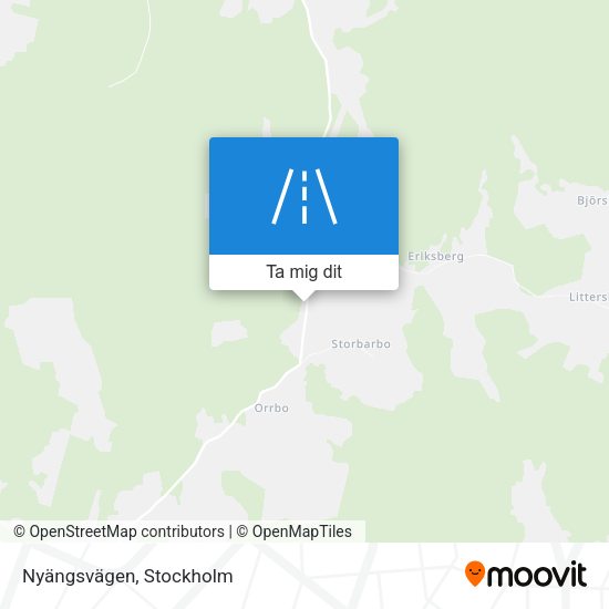 Nyängsvägen karta
