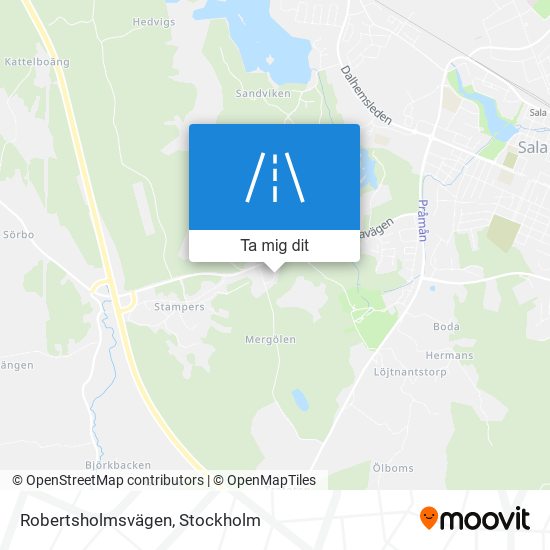 Robertsholmsvägen karta