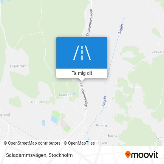 Saladammsvägen karta