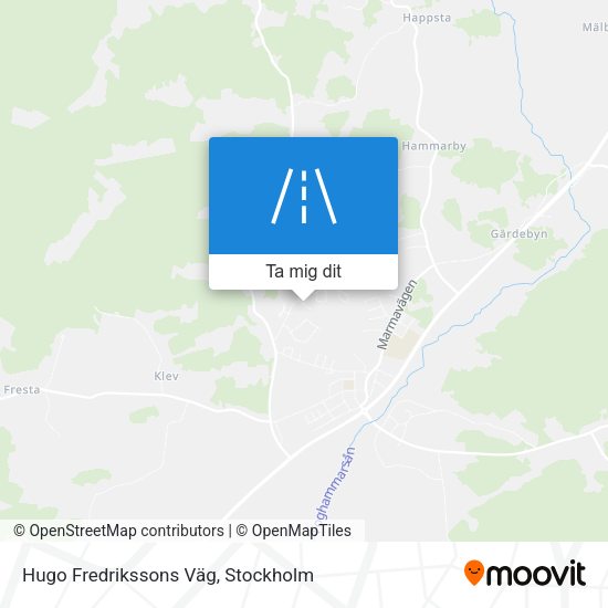 Hugo Fredrikssons Väg karta