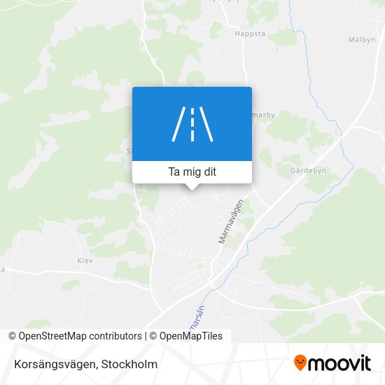 Korsängsvägen karta