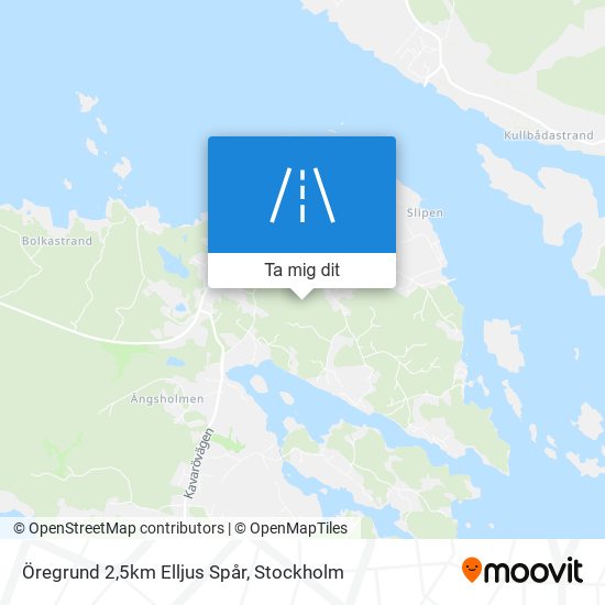 Öregrund 2,5km Elljus Spår karta