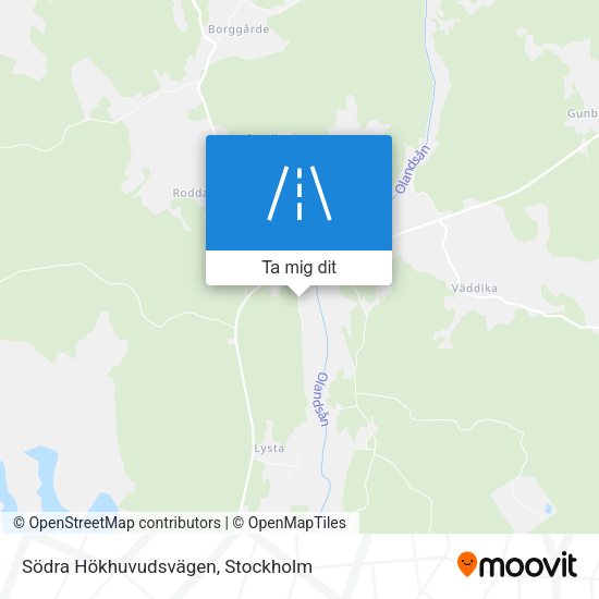 Södra Hökhuvudsvägen karta