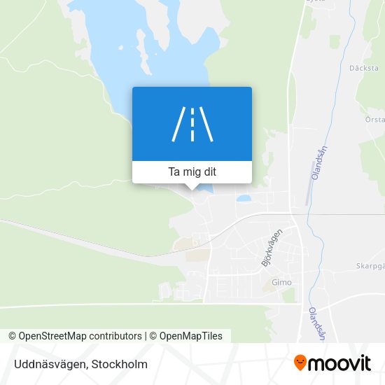 Uddnäsvägen karta