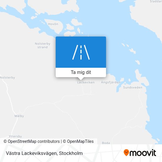 Västra Lackeviksvägen karta