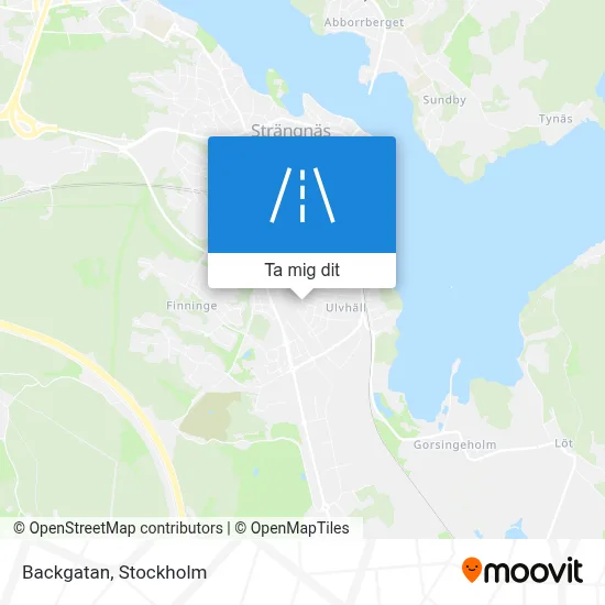 Backgatan karta