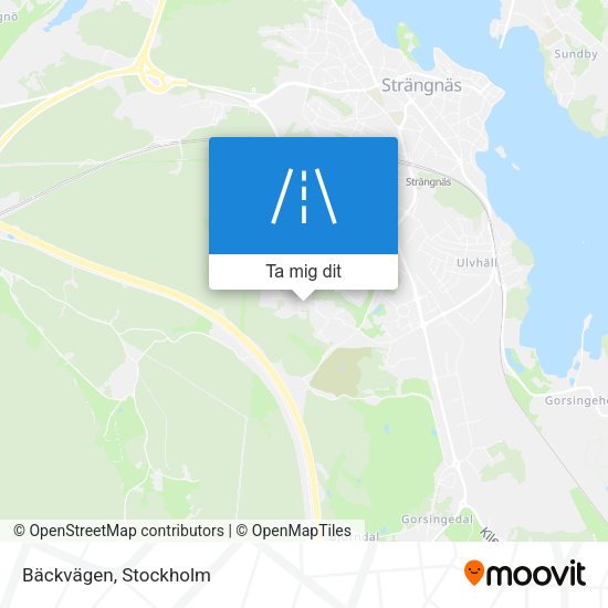 Bäckvägen karta