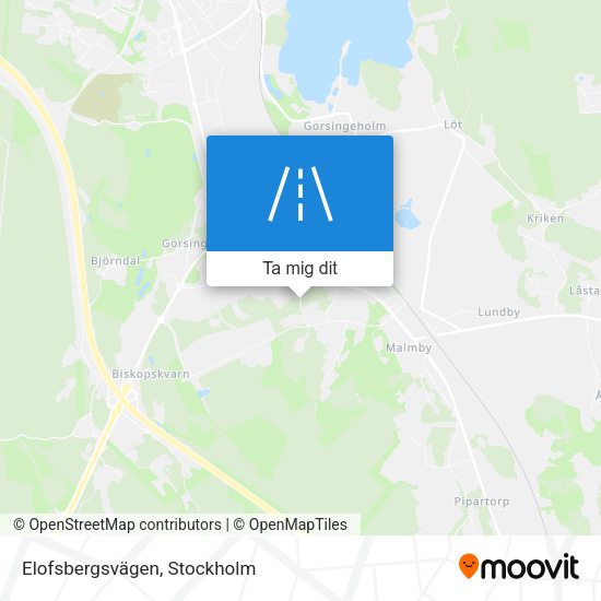 Elofsbergsvägen karta