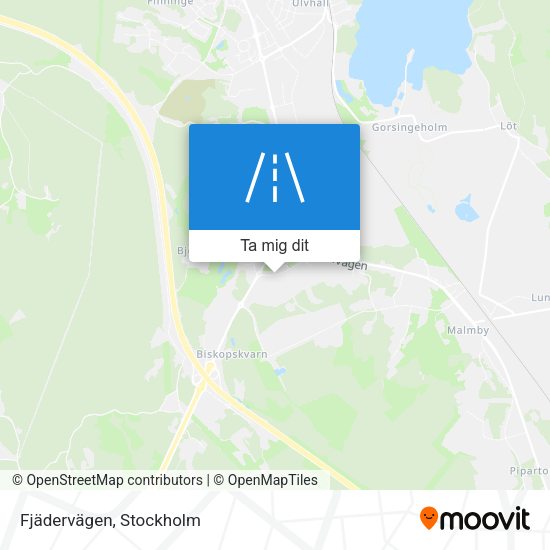 Fjädervägen karta
