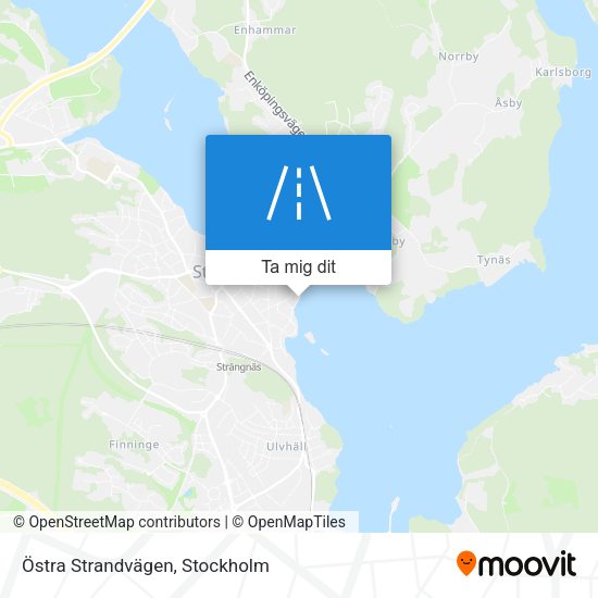 Östra Strandvägen karta