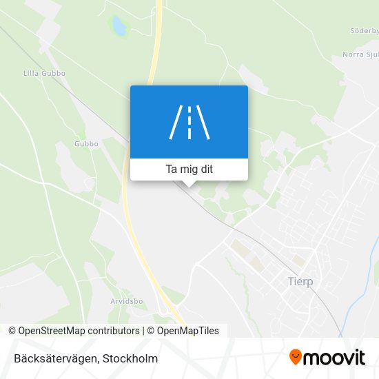 Bäcksätervägen karta