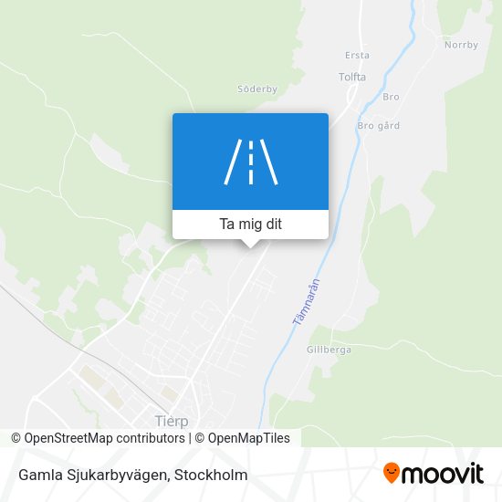 Gamla Sjukarbyvägen karta