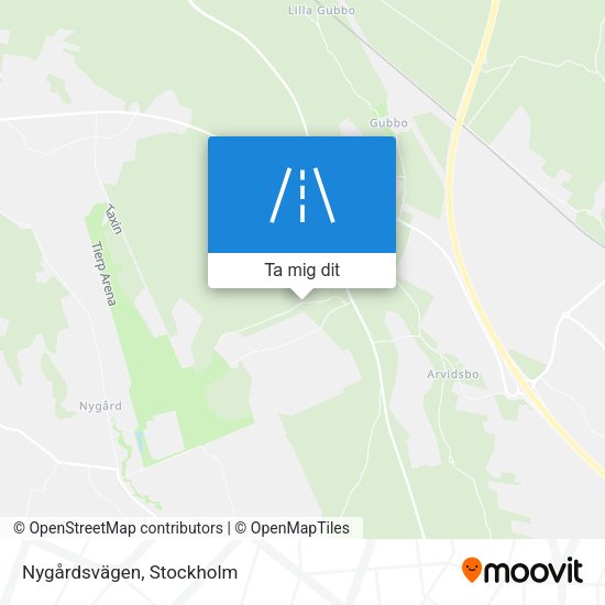 Nygårdsvägen karta