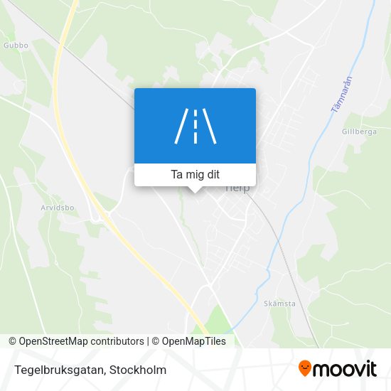 Tegelbruksgatan karta