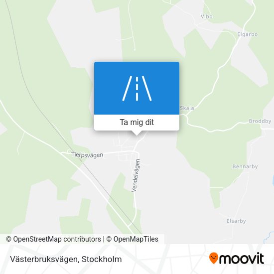 Västerbruksvägen karta