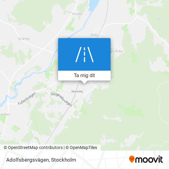 Adolfsbergsvägen karta